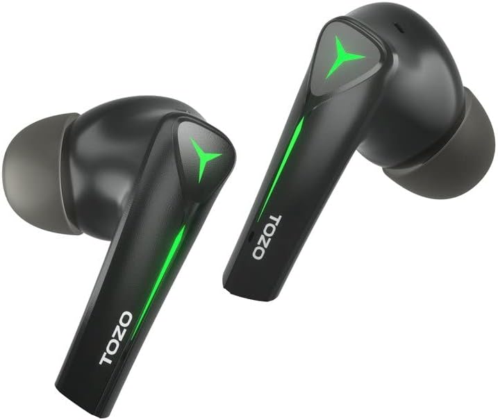 Photo 1 of TOZO G1S Wireless Gaming Earbuds Bluetooth 5.3 High Sensitivity in-Ear Headset with with Microphone Breathing Light and 45ms Low-Latency Long Durance Specially Designed for Gaming Black