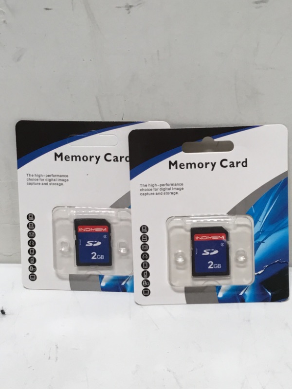 Photo 2 of INDMEM 2 Pack SD Card 2GB Class 4 Flash Memory Card 2G SLC Stanard Secure Digital Cards (2PC)
