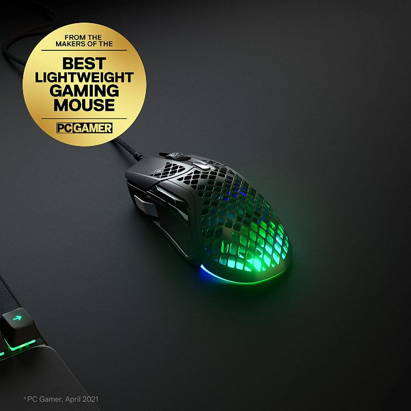 Photo 1 of SteelSeries Aerox 5 - Lightweight Gaming Mouse - 18000 CPI -- TrueMove Air Optical Sensor - Ultra-lightweight Water Resistant Design - Universal USB-C Connectivity