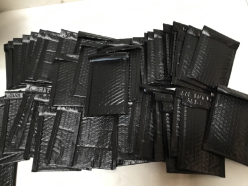 Photo 2 of 46pcs 110x130mm Matte Black Bubble Envelopes Bags Mailers Padded Shipping Envelope With Bubble Mailing Aluminum foil bags
