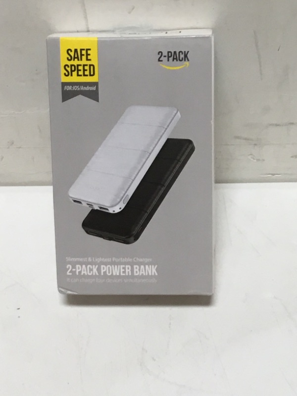 Photo 2 of Portable-Charger-Power-Bank - 2 Pack 15000mAh Dual USB Power Bank Output 5V3.1A Fast Charging Portable Charger Compatible with Smartphones and All USB Devices
