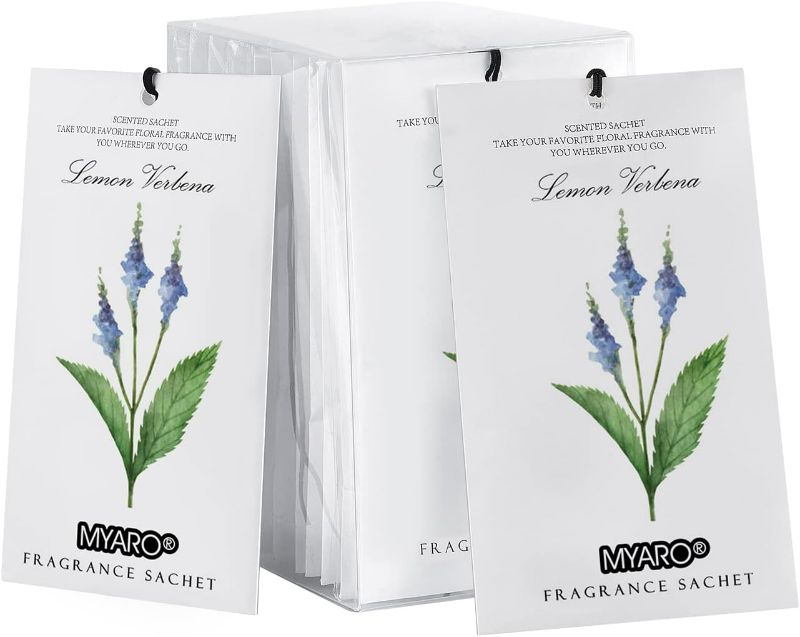 Photo 1 of 12 Packs Lemon Verbena Scented Sachets for Drawer and Closet, Long-Lasting Sachets Bags Air Freshener, Fresh Scents Potpourri Bags Home Fragrance Sachet for Lover
