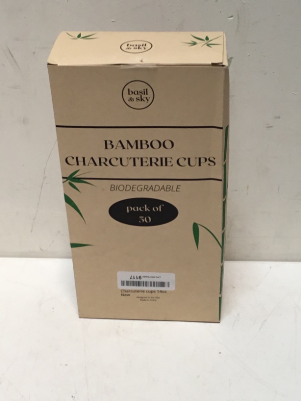 Photo 2 of 50 Pcs 14 Ounce bamboo charcuterie cups 