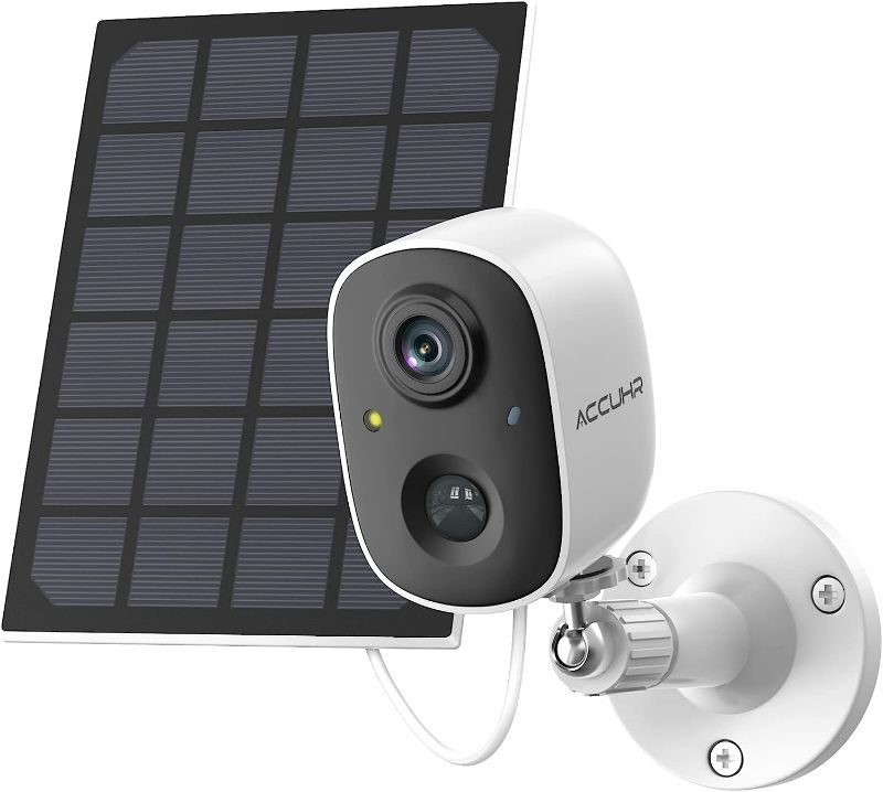 Photo 1 of Solar Security Camera Outdoor Wireless,1080P WiFi Home Security Camera System with 2-Way Audio, Full Color Night Vision, PIR Motion Detection, Siren Alarm
