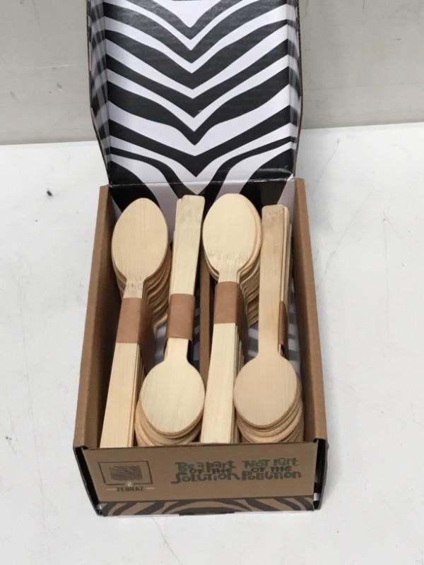 Photo 3 of 100 Pack Wooden Spoons Disposable - 6.3 Inch Length Biodegradable Cutlery - Compostable Bamboo Spoon For Chocolate, Coffee, Flavor, Ice Cream, Dessert, Parties, Dinners, Catering Services, Gatherings
