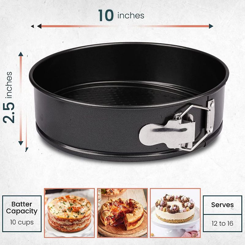 Photo 1 of  10 Inch Springform Cake Pan-Nonstick Baking Set with Removable Bottom,Leakproof