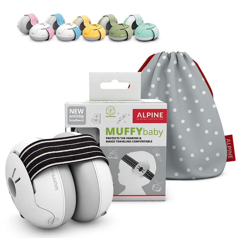 Photo 1 of Alpine Muffy Baby Ear Protection for Babies and Toddlers up to 36 Months - CE & ANSI Certified - Noise Reduction Earmuffs - Comfortable Baby Headphones Against Hearing Damage & Improves Sleep - Black

