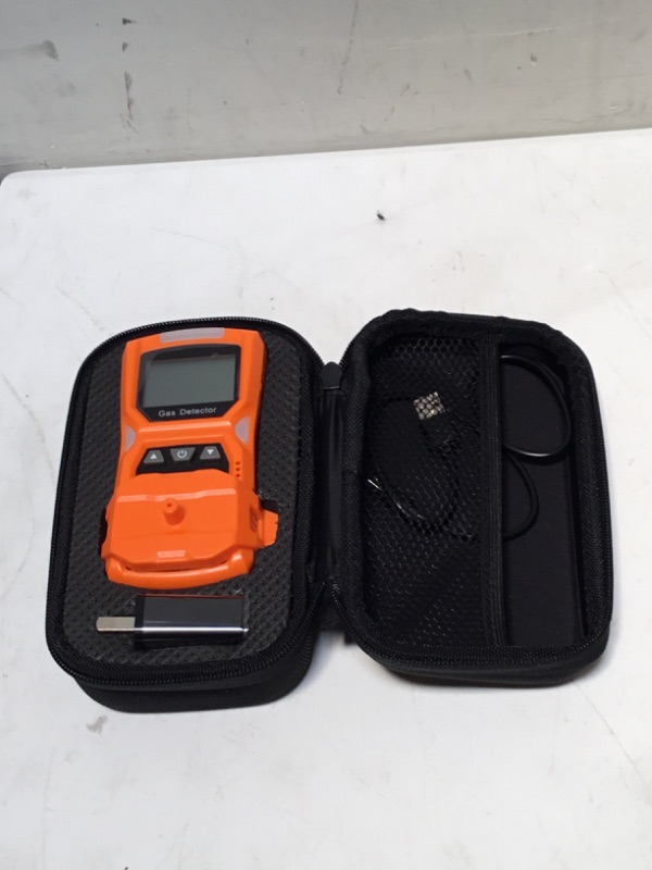 Photo 3 of Gas Detector, CHNADKS 4 Gas Monitor H2S,O2,CO and LEL Multiple Indicator with Vibration, Audible, Visual 4 Gas Monitor Personal Rechargeable Gas Sniffer Alarm with LCD