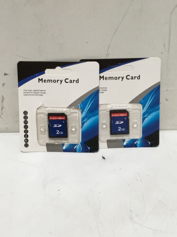 Photo 2 of INDMEM 2 Pack SD Card 2GB Class 4 Flash Memory Card 2G SLC Stanard Secure Digital Cards (2PC)