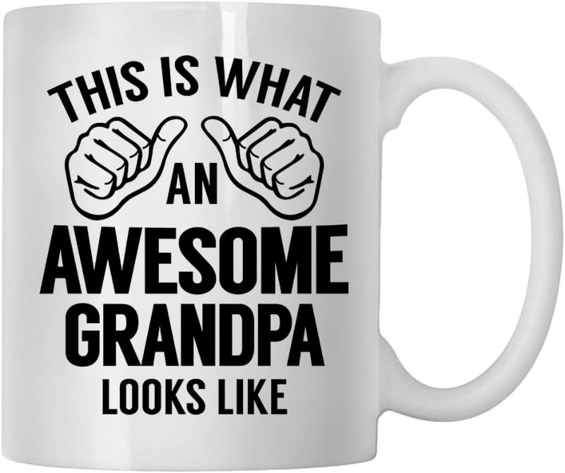 Photo 1 of Gifts for Grandpa, Best Grandpa Coffee Mug, Birthday Gift for Grandfather Granddaddy Grandparents (One Size, Awesome Grandpa Mug White)
