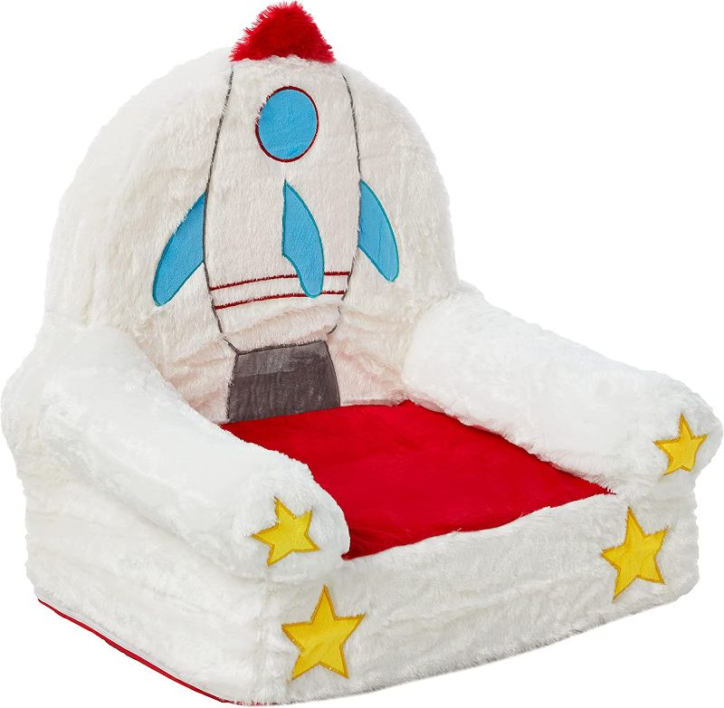 Photo 1 of Amazon Basics Children's Plush Chair, Rocket ( 19"D x 15.7"W x 20"H )
