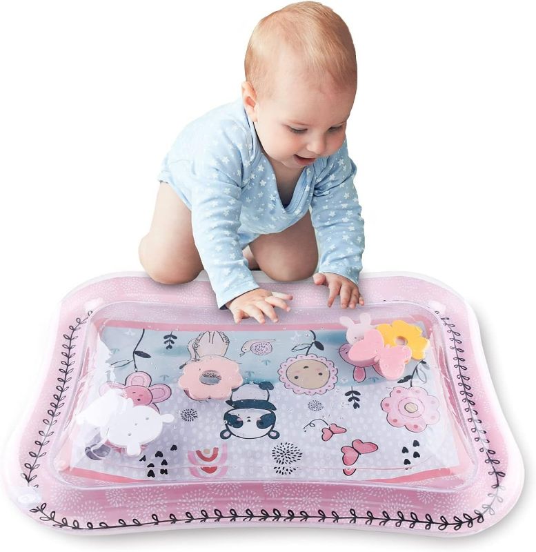 Photo 1 of The Peanutshell Tummy Time Water Play Mat for Baby Girls | Inflatable Sensory Development Toy & Tummy Time Mat
