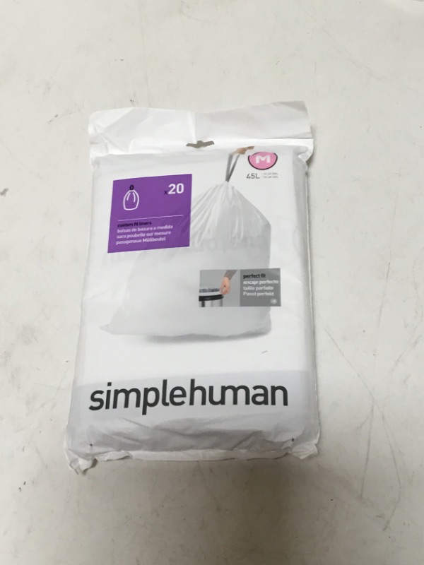 Photo 2 of Simplehuman Code M Custom Fit Liners, 12 Gallon, 20 Count