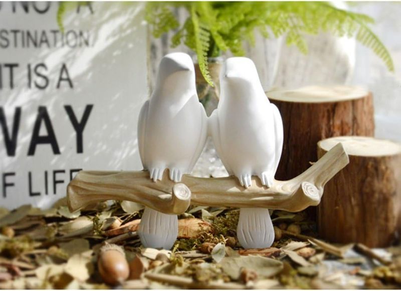 Photo 1 of Shelf Standing Units Simple Fresh Garden Stereo Bird Hook Creative Door Wall Decoration Coat Hook Key Holder White (Size : A)
