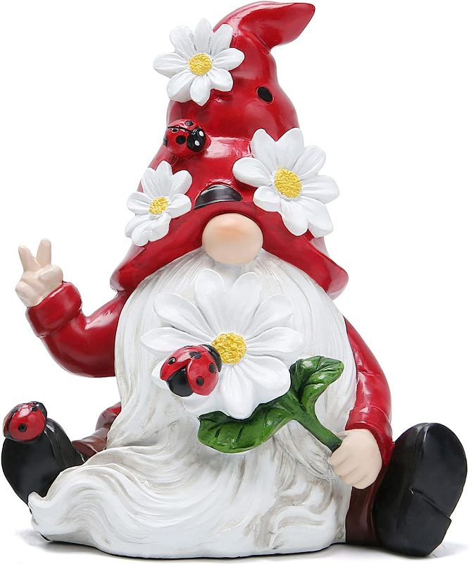 Photo 1 of Hodao Ladybug Gnomes 6" H Ladybug Kitchen Tiered Tray Decor Ladybird Gnomes Resin Swedish Tomte Scandinavian Figurine Spring Summer Decorations Indoor Home Decor
