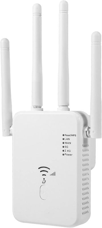 Photo 1 of 2023 WiFi Extender, Dual Band 2.4G/5G 1200Mbps WiFi Extenders Signal Booster for Home Covers Up to 8500 Sq. Ft and 40 Devices, Wireless Internet Repeater and Signal Amplifier Easy Setup
