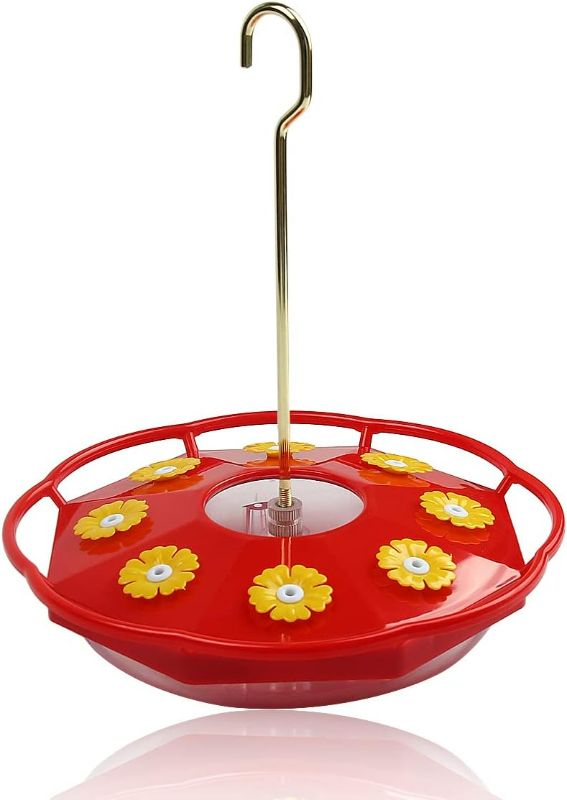 Photo 1 of bouti1583 Hummingbird Feeder for Outdoors Hanging, Outside Birds Feeder with 8 Feeding Ports Built-in Moat, Leak-Proof, Easy to Clean & Fill
