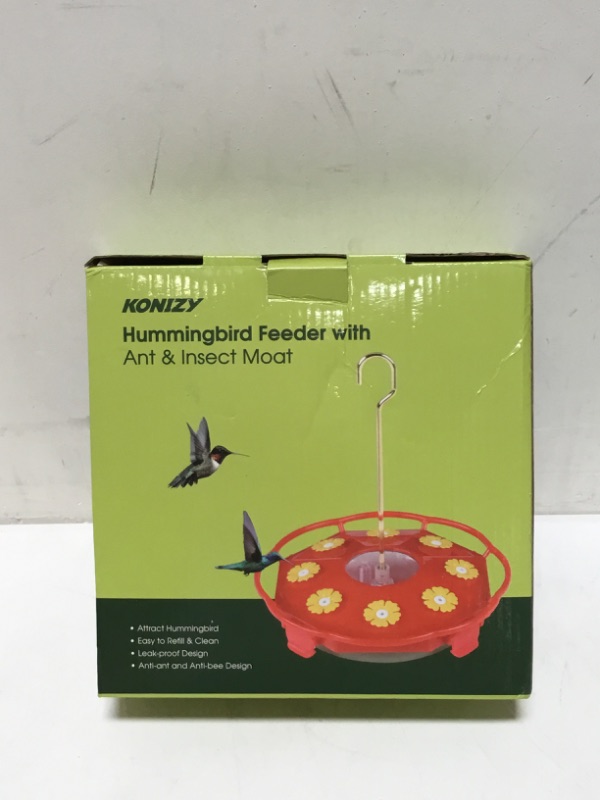 Photo 2 of bouti1583 Hummingbird Feeder for Outdoors Hanging, Outside Birds Feeder with 8 Feeding Ports Built-in Moat, Leak-Proof, Easy to Clean & Fill
