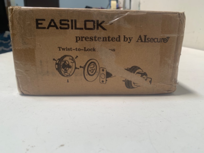 Photo 2 of EASILOK Twist to Lock deadbolt Lock keyless with Anti-Mislock Button,a Night Latch is unpickable on Interior Keeping Front Door Lock Locked as Well Unlocked Status As You Prefer,Single Lock
