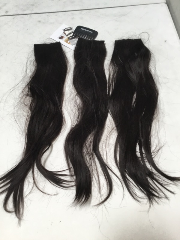 Photo 1 of clip-in reecho hair extensions black 4-7