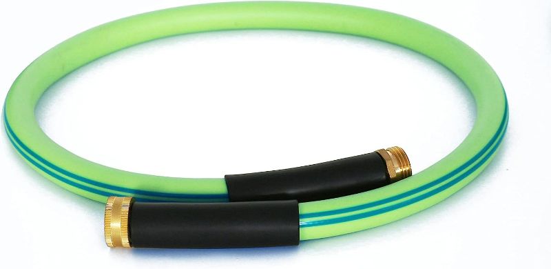 Photo 1 of Atlantic Garden Hose 5/8 IN.x 4FT. With A Pair Solid Brass Connectors, Light Weight and Coils Easily, Kink Resistant,Abrasion Resistant, Extreme All Weather Flexibility (4 FT Green)
