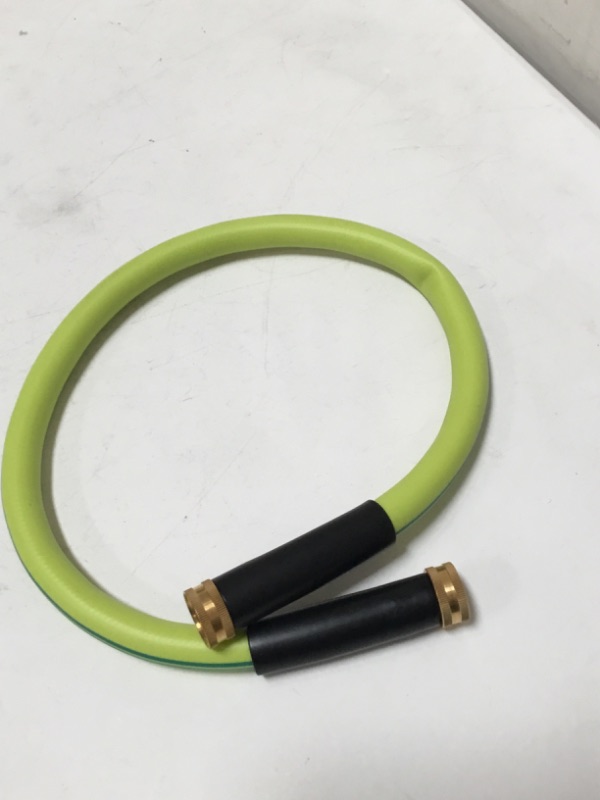 Photo 2 of Atlantic Garden Hose 5/8 IN.x 4FT. With A Pair Solid Brass Connectors, Light Weight and Coils Easily, Kink Resistant,Abrasion Resistant, Extreme All Weather Flexibility (4 FT Green)
