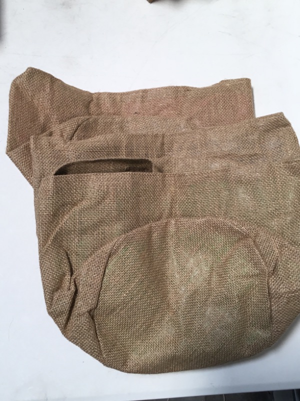 Photo 2 of  3 Pack Easter Bunny Bags for Kids Easter Jute Burlap Easter Egg Basket with Ears Stand Up for Easter Egg Hunts Party Favor Supplies