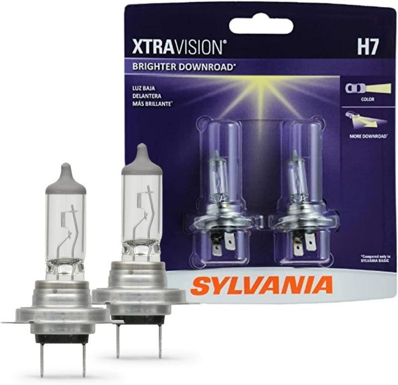 Photo 1 of SYLVANIA - H7 XtraVision - High Performance Halogen Headlight Bulb, High Beam, Low Beam and Fog Replacement Bulb (Contains 2 Bulbs)
