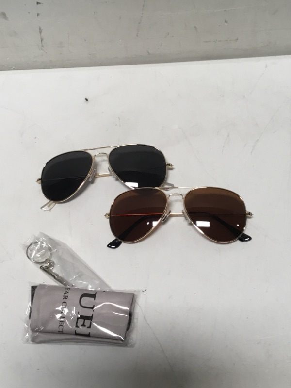 Photo 2 of Alpland Aviator Sunglasses XXL Extra Large Gold, & Alpland Aviator Sunglasses XXL Extra Large  BLACK (2 PACK)