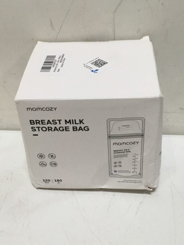 Photo 2 of Momcozy Breastmilk Storing Bags, Temp-Sensing Discoloration Milk Storing Bags for Breastfeeding, Disposable Milk Storage Bag with 6 Ounce Self Standing, No-Leak Milk Freezer Storage Pouches, 120pcs
