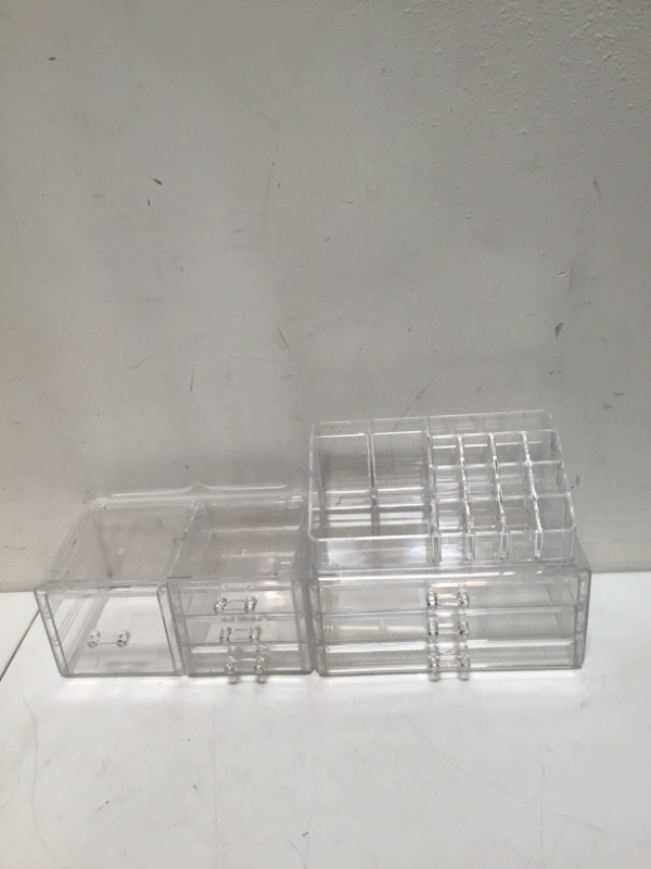 Photo 1 of 3pc make up organizer clear