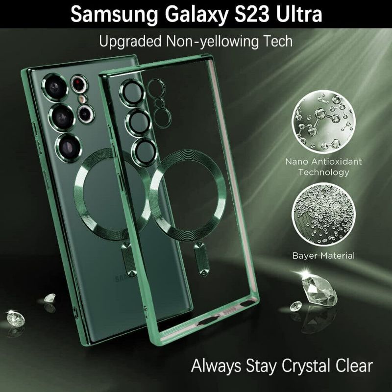 Photo 1 of Case For Samsung Galaxy S23 S22 Ultra S21 Magsafe Plating Camera Protector Cover
