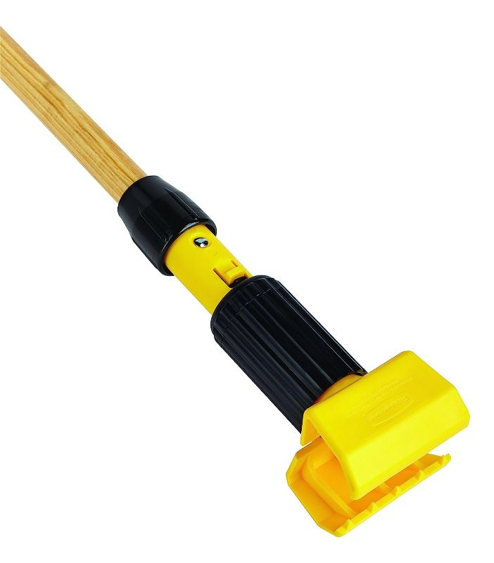 Photo 1 of Rubbermaid Commercial Products Wood Mop Handle, 60-Inch, Lightweight Wet Mop Gripper with Heavy-Duty Clamp Handle for Floor Cleaning
