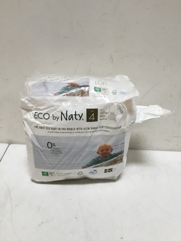 Photo 2 of Eco by Naty Baby Diapers - Plant-Based Eco-Friendly Diapers, Great for Baby Sensitive Skin and Helps Prevent Leaking (Size 4, 21 Count)
