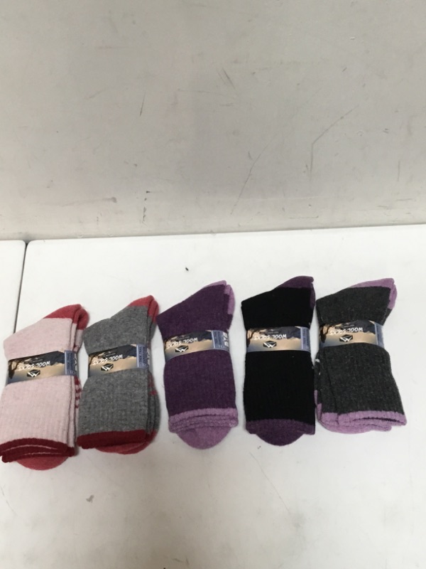 Photo 1 of wool socks Hiking Walking Socks, Multi-pack Outdoor Recreation Socks Wicking Cushion Crew Socks (5pairs)