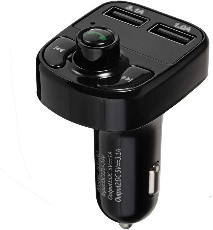 Photo 1 of Dual Usb Car Charger Mp3 Audio Player Bluetooth Car Kit Fm Transimittervs Hands Free Phone Charger
