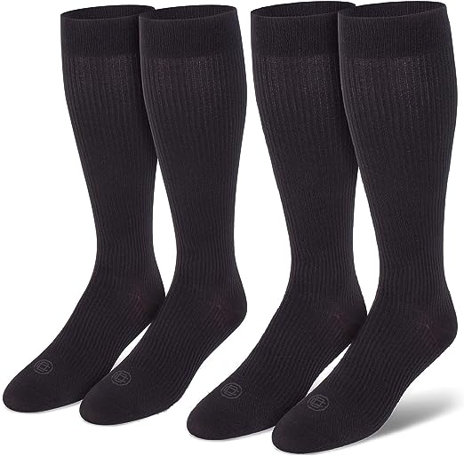Photo 1 of  Compression Socks for Men, 8-15 mmhg, Wide Calf Compression Stockings for Men, Single & 2 Pair Packs Long Socks for Men, Compression Socks for Nurses, Black, Large: Shoe Size 6-12.5