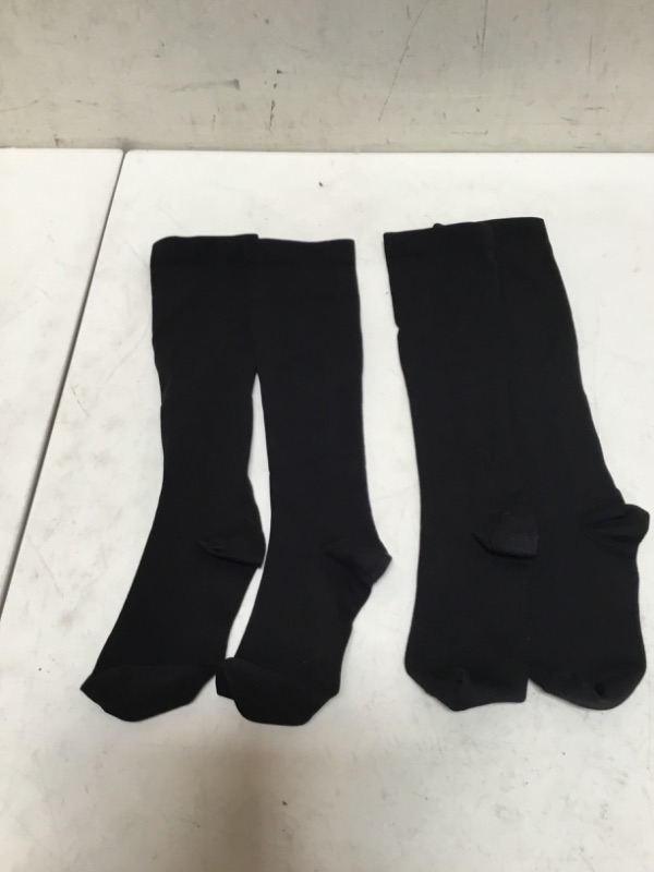 Photo 2 of  Compression Socks for Men, 8-15 mmhg, Wide Calf Compression Stockings for Men, Single & 2 Pair Packs Long Socks for Men, Compression Socks for Nurses, Black, Large: Shoe Size 6-12.5