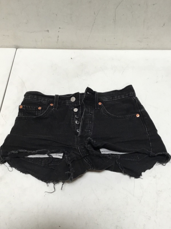 Photo 1 of Vintage Women's Levi's 501 Cut-off Black Shorts (unknown size)
