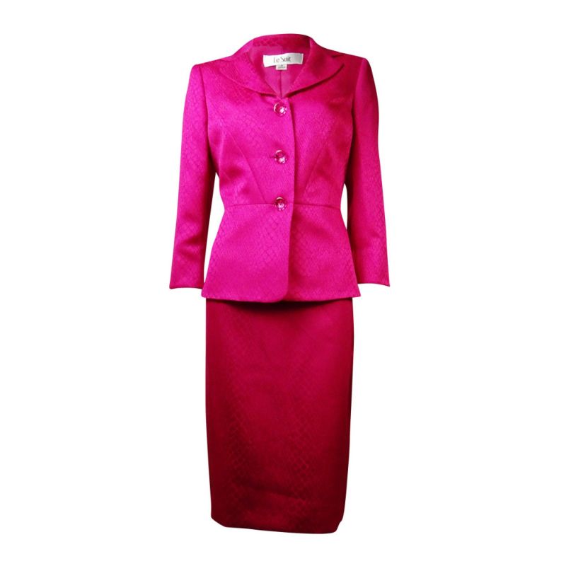 Photo 1 of Women's Size 10 Vintage Hot Pink 2-Piece Skirt Suit Set