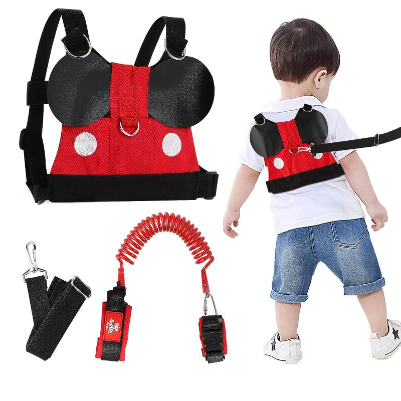 Photo 1 of Lehoo Castle Toddler Leash for Walking, Baby Leashes for Toddlers Boys 4-in-1, Kid Harness with Leash, Child Safety Leash Anti Lost Wrist Link (Mickey)
