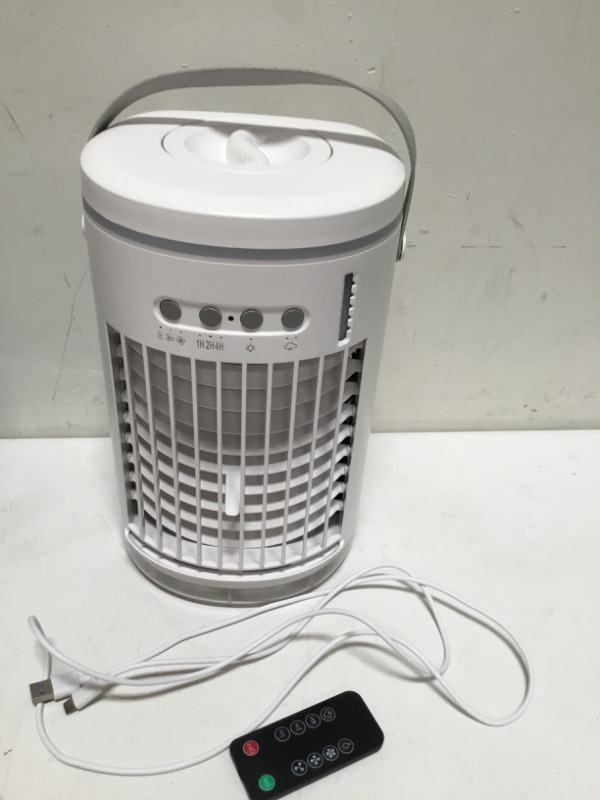 Photo 3 of Portable Air Conditioners with Remote,1400ml Evaporative Air Cooler 3 Speeds,USB Personal Air Conditioner with 7 LED Light,Portable AC Air Conditioner for Room Kitchen Office Desk Bedroom Camping white