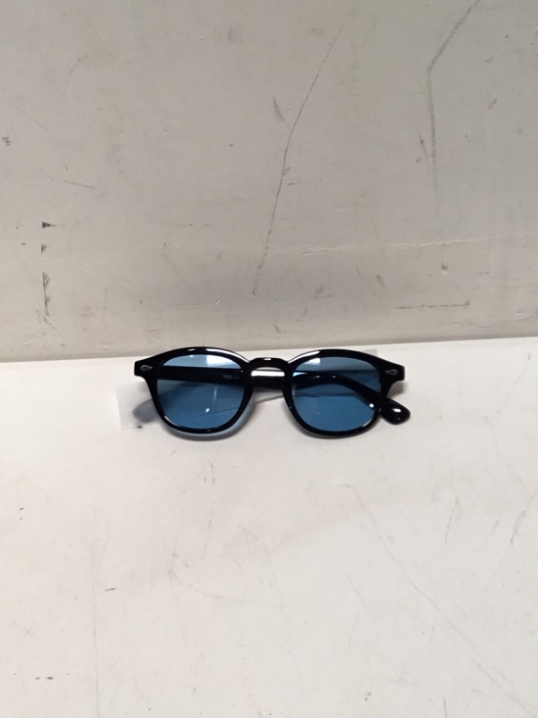 Photo 3 of Vintage Johnny Depp Round Sunglasses Tony stark Glasses Tint Lens Nerd Colorful Eyewear See Through Film
