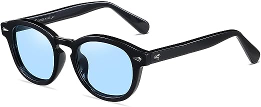 Photo 1 of Vintage Johnny Depp Round Sunglasses Tony stark Glasses Tint Lens Nerd Colorful Eyewear See Through Film
