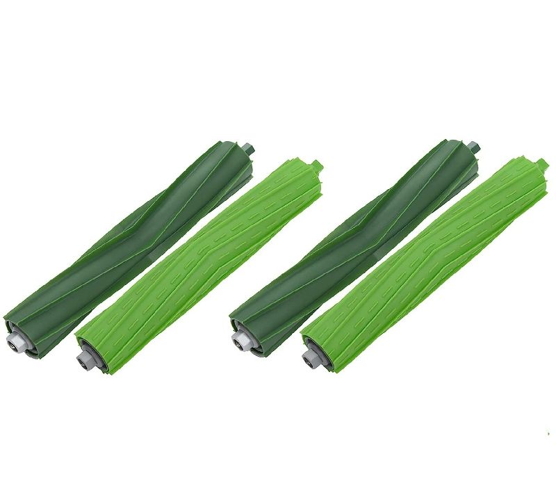 Photo 1 of LOVECO 2 Set Replacement Rubber Brush Compatible for iRobot Roomba E Series E5 E6 i Series i7 i7+ i8 i8+ i1 i1+ i2 i3 i3+ i4 i4+ i6 i6 Plus J Series j7 j7+ Robotics,4 Set Multi-Surface Rubber Brush