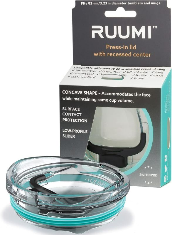 Photo 1 of RUUMI® Nose Recess Tumbler Lid (Seafoam) – Compatible with 20 oz Yeti Rambler, Ozark Trail, Swig – See Chart for Other Brands/Sizes
