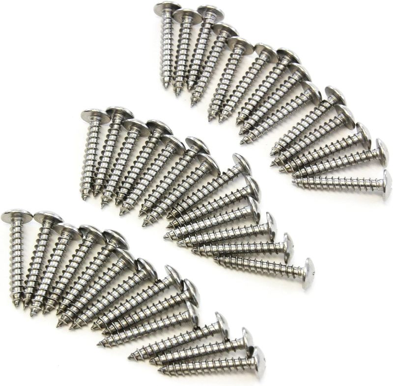 Photo 1 of 40 Piece Truss Head Screw Set for Dock Bumper Installation Marine Grade Stainless Steel 10 x 1-1/4 Inches SS
