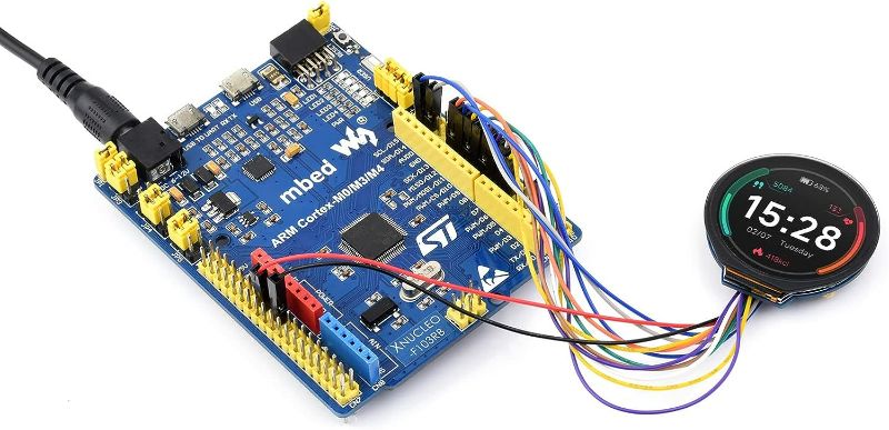 Photo 1 of 1.28inch Round LCD 240×240 Resolution 65K RGB IPS Display Module for Arduino Raspberry Pi Jetson Nano STM32,SPI Interface GC9A01 Driver Clear and Colorful Displaying Effect
