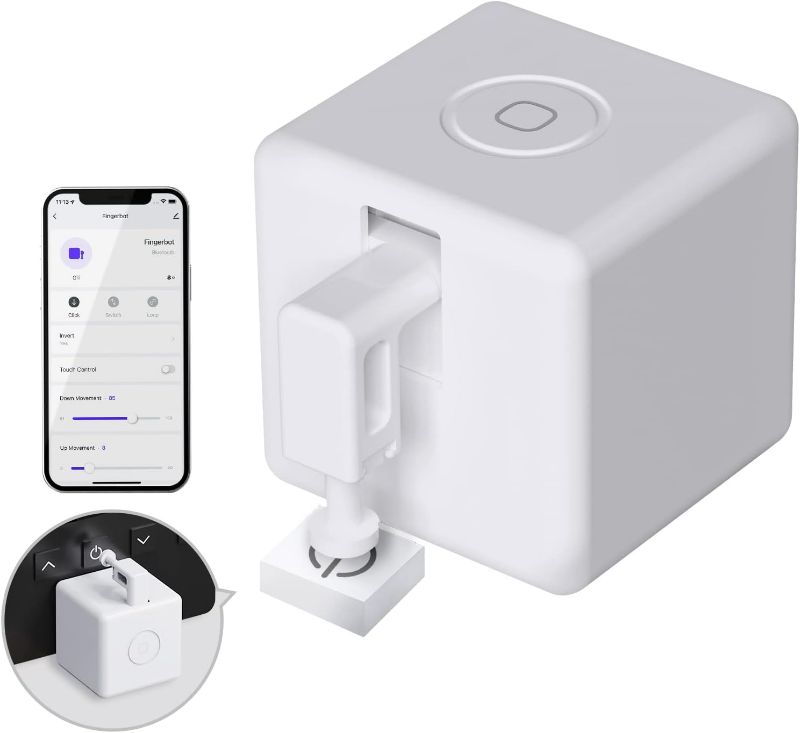 Photo 1 of MOES Fingerbot Plus Smart Button Pusher No Wiring Switch, Upgrade with touch control, Work with Smart Life App, Add MOES Tuya Bluetooth Hub Make it Compatible with Alexa,Google Home and Timer Control
