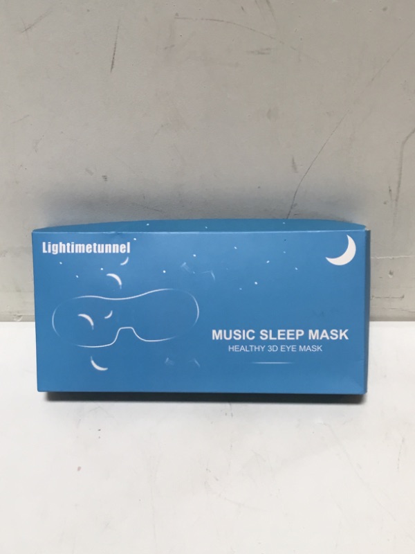 Photo 2 of LIGHTIMETUNNEL Sleep Headphones, 3D Bluetooth Sleep Mask, Washable Sleeping Headphones with Ultra Thin Stereo Speakers Microphone Hands Free for Insomnia Travel Blue Color Blue Universal